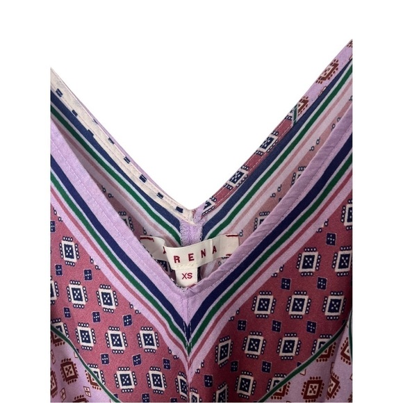 Xirena Karolina DressTie Asymmetric Hem Patchwork Calico Handkerchief XS 1226 - Picture 5 of 7